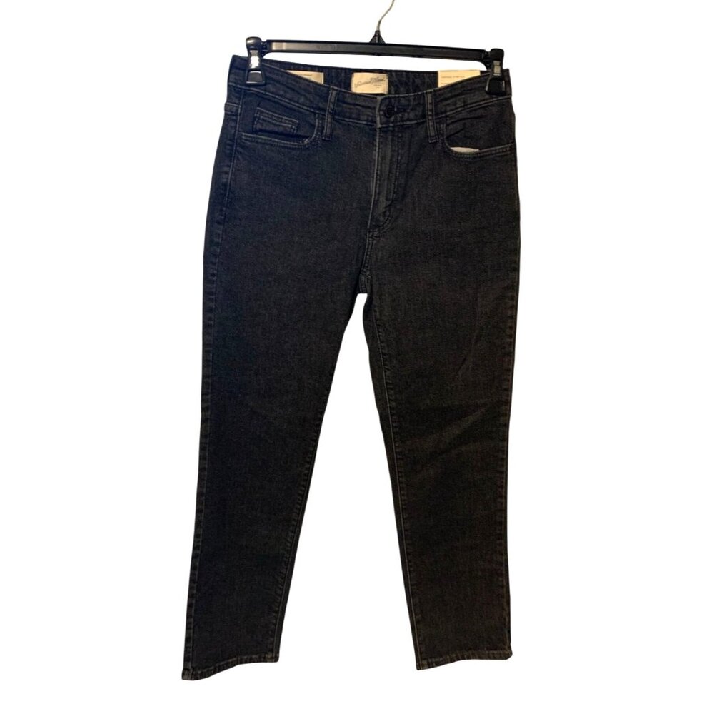 New Universal Thread Womens Sz 2 R Vintage Stretch Slim Straight Black jeans Den